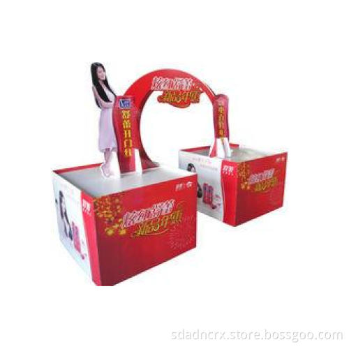 Supermarket Shampoo Cardboard Counter Display Units Logo Em
